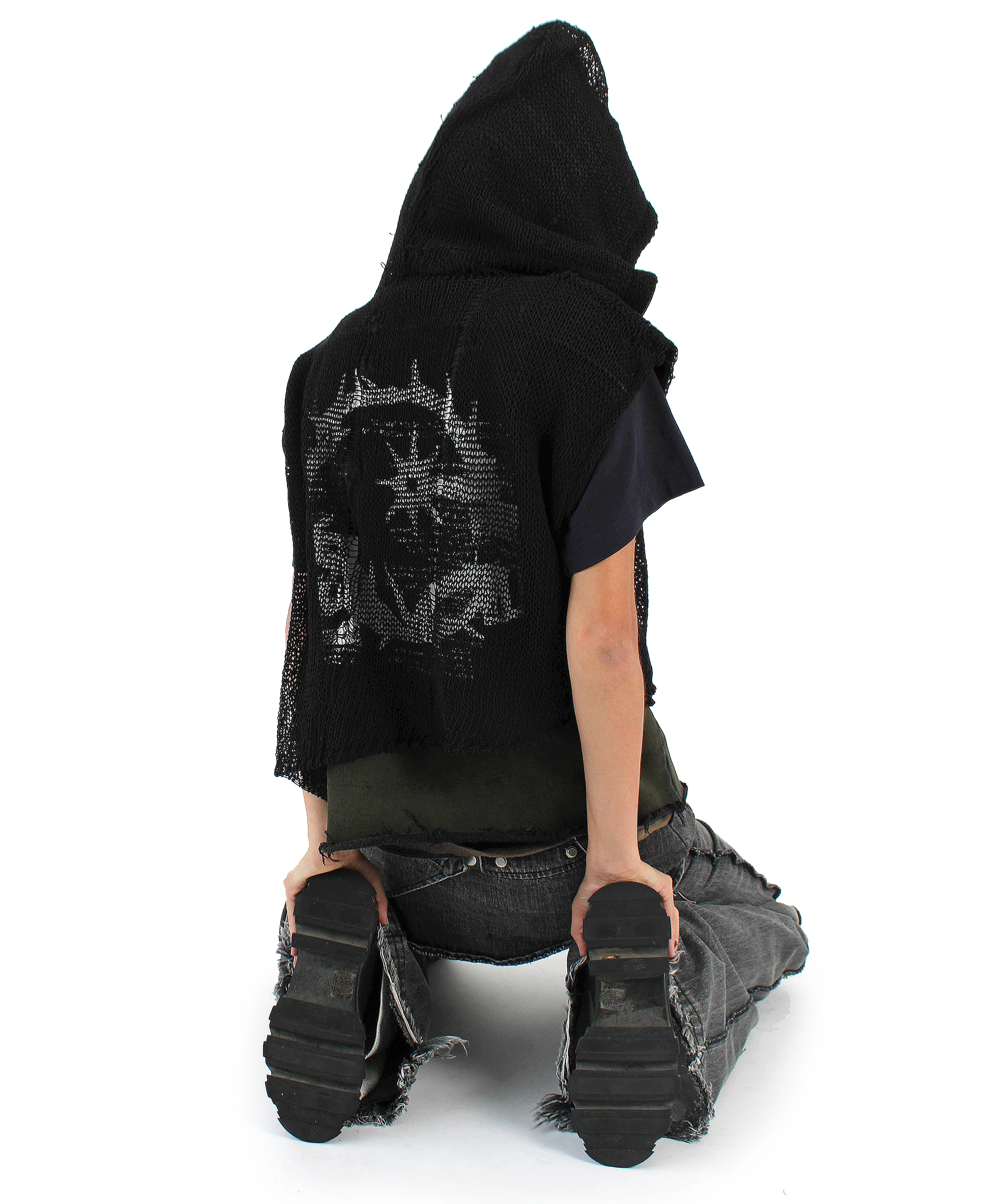 4x-T double-layer sleeveless hoodie - Image 6