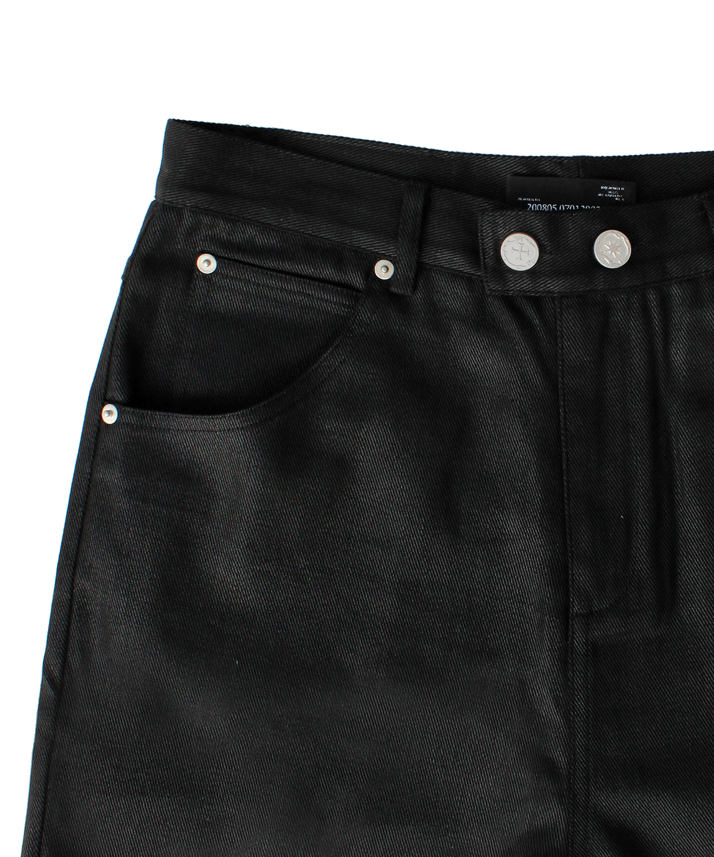black wax flared denim - Image 5