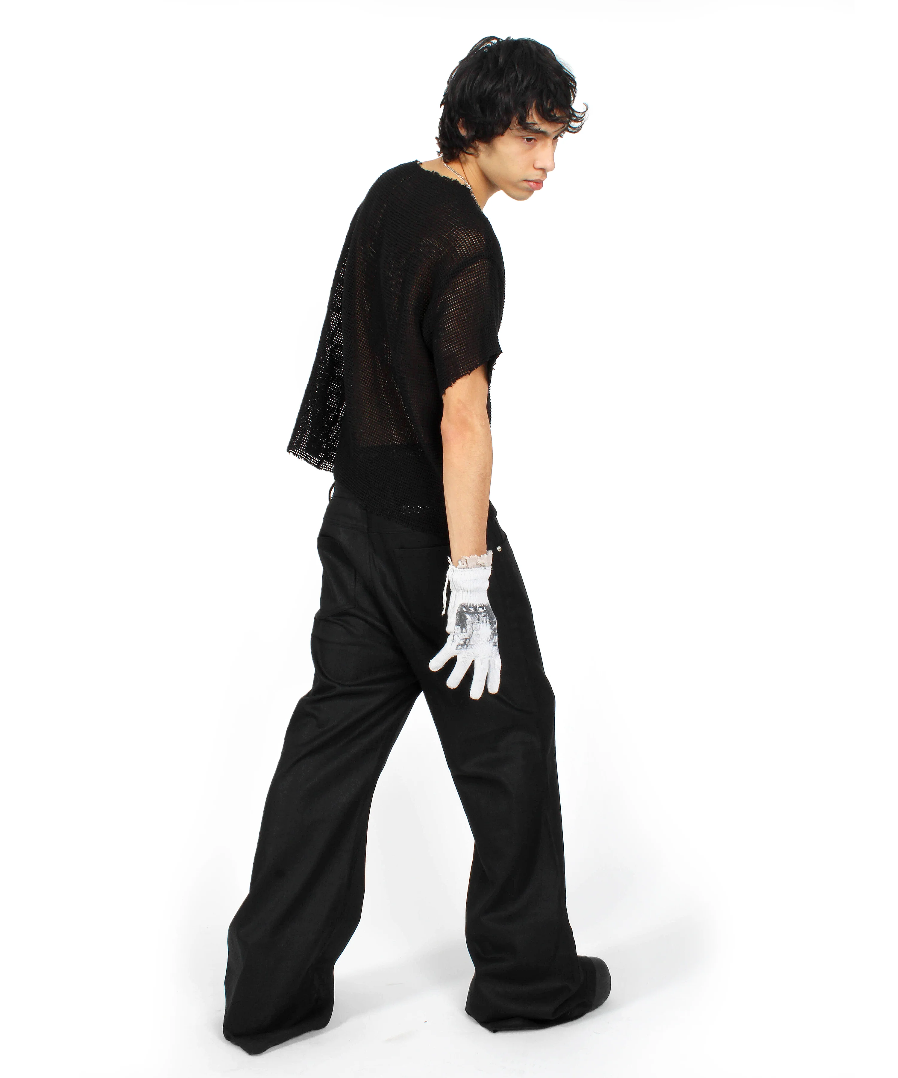 black wax flared denim - Image 6