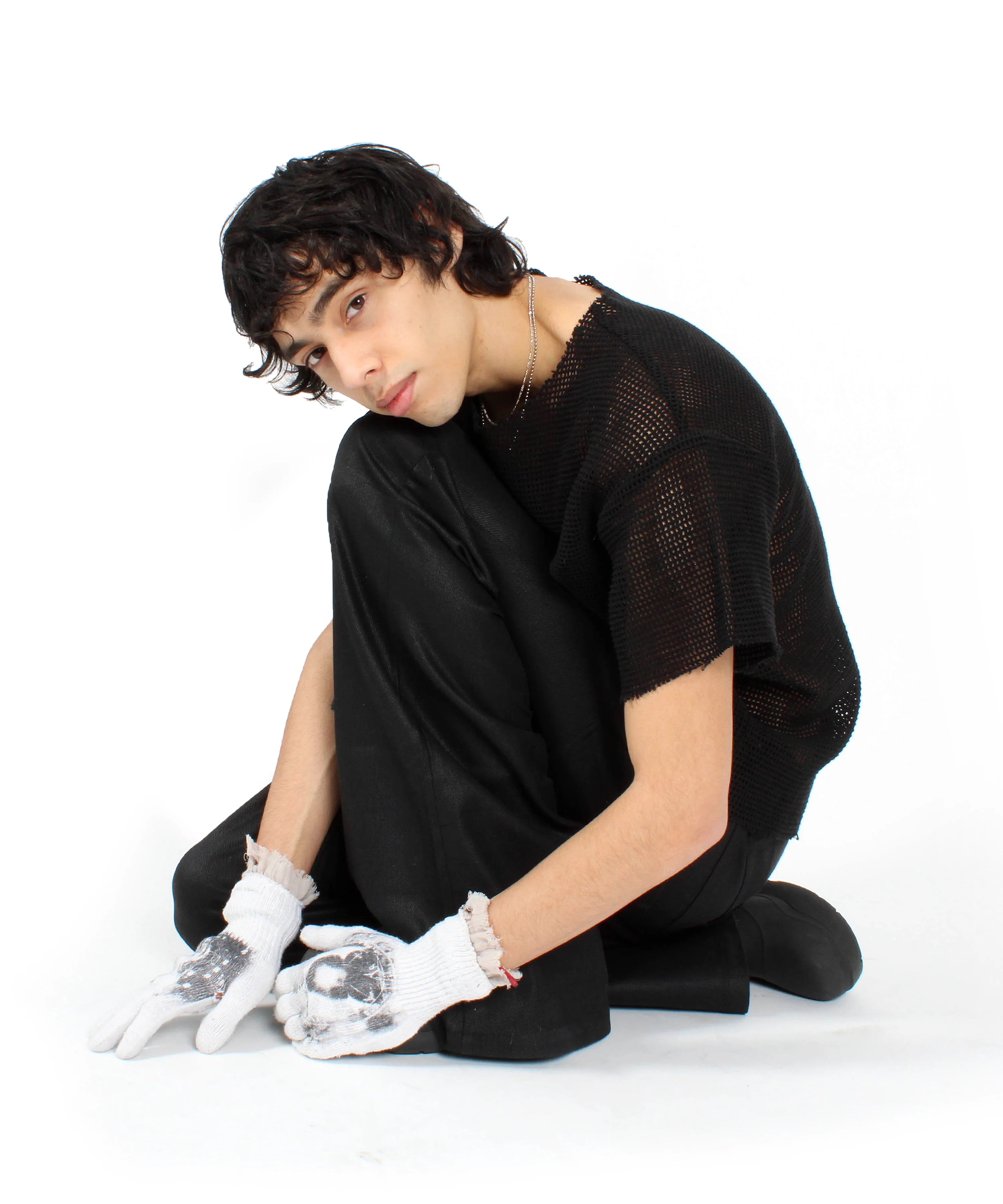 black wax flared denim - Image 7