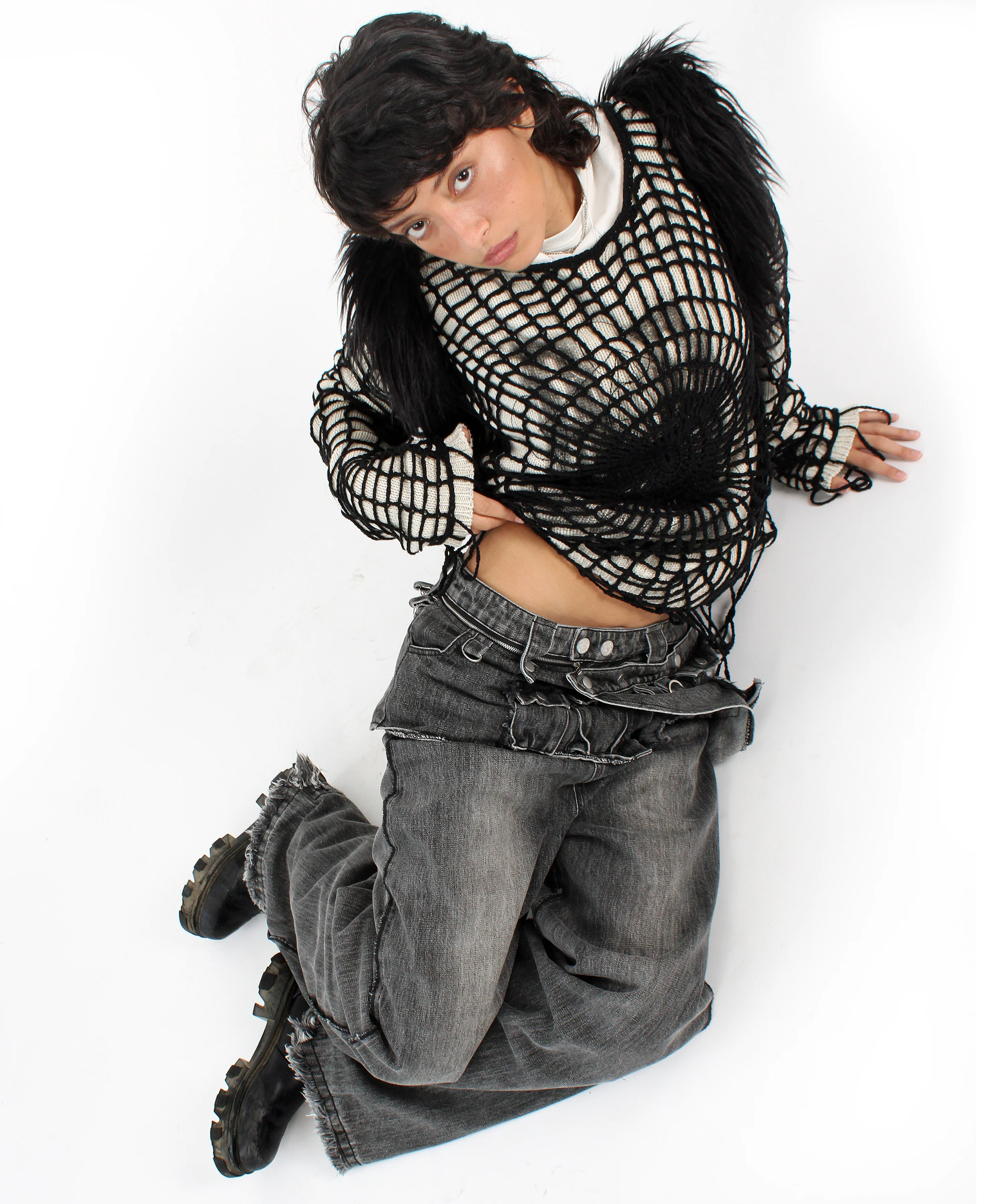 IIMIIY2 wEb double-layer knit sweater - Image 3