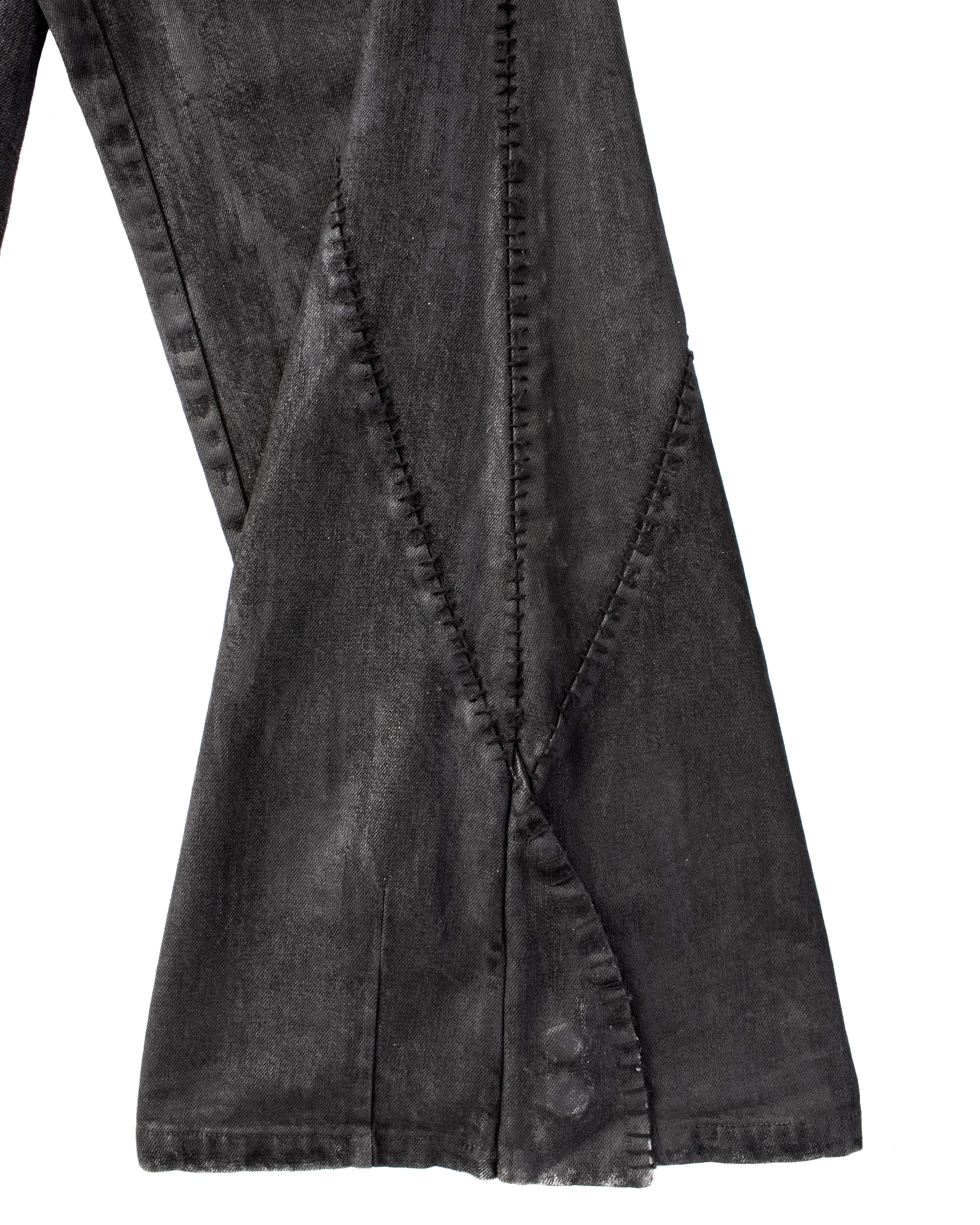 waxed wide leg denim - Image 3