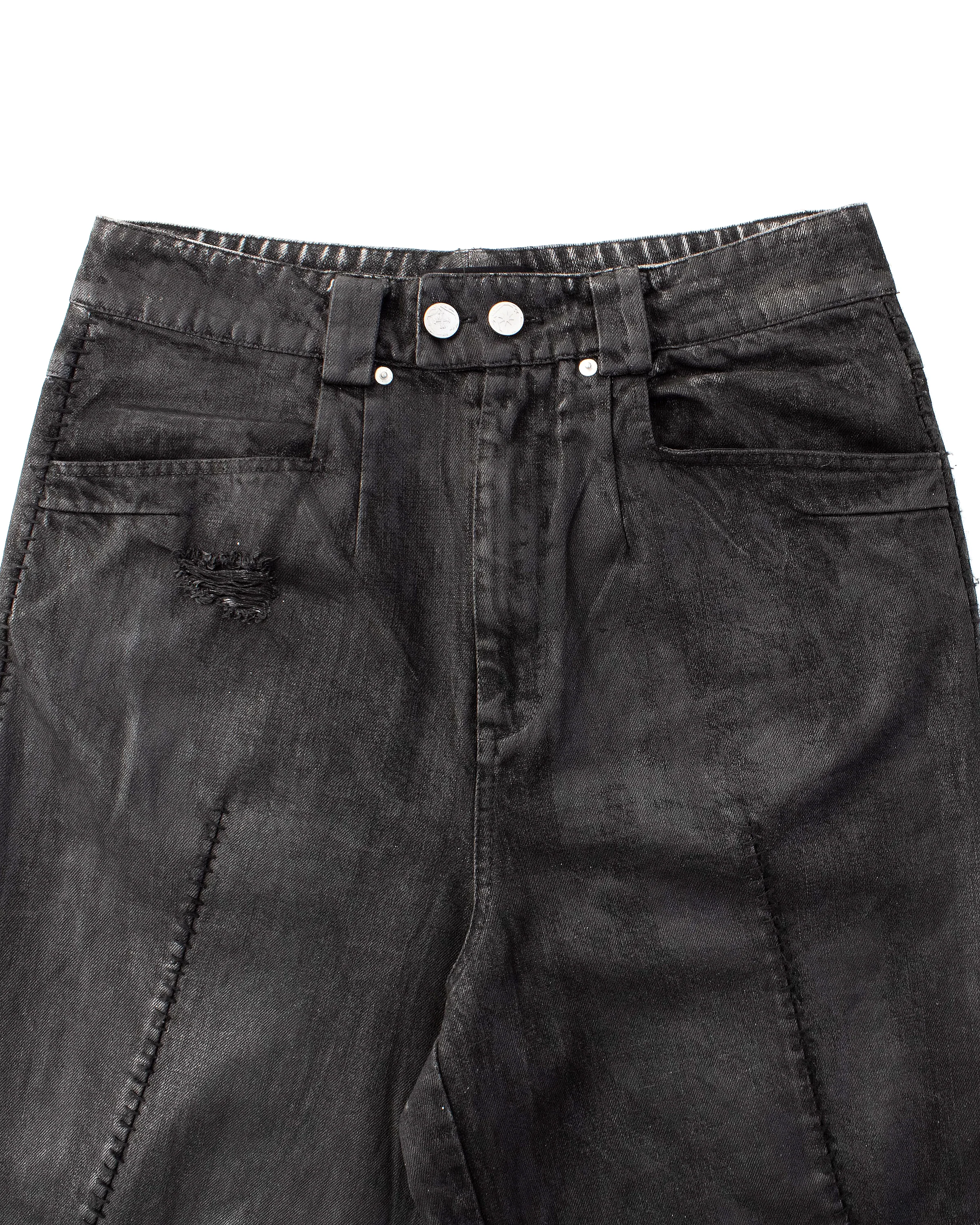 waxed wide leg denim - Image 4